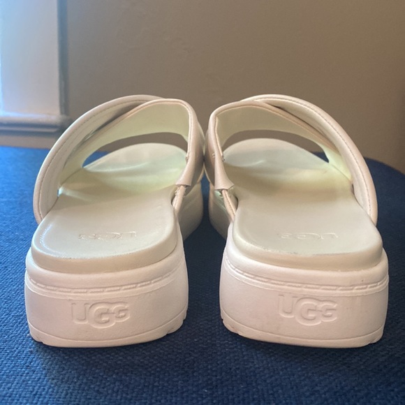 UGG ZAYNE SIZE 7.5 7 CROSSBAND LEATHER SLIDE SANDALS - Picture 6 of 8